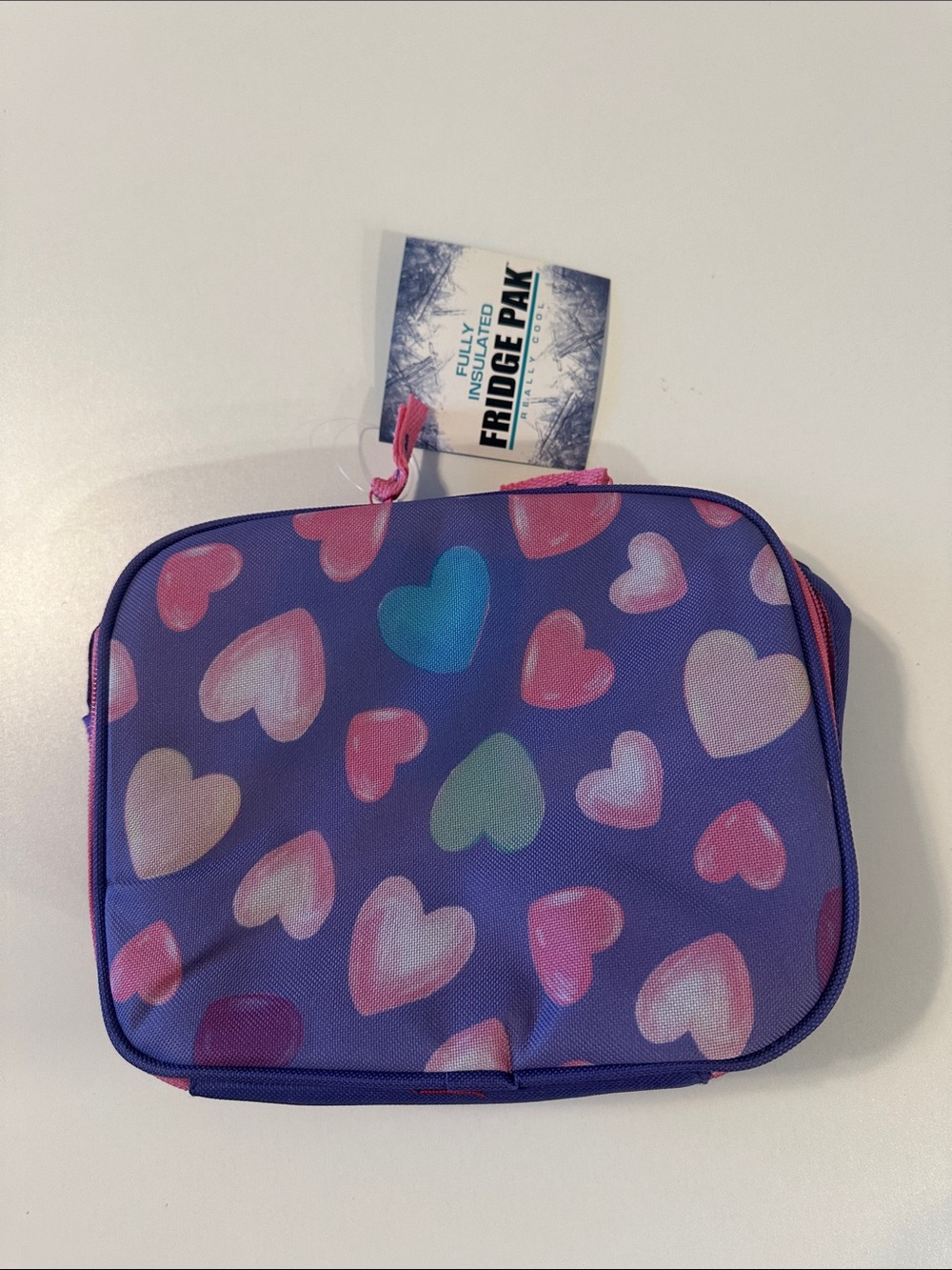 Kids Insulated Purple Heart Lunch Bag